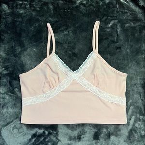 Pink Lace Tanktop